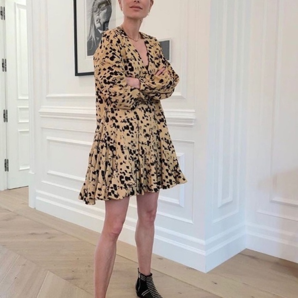 Anine Bing Peyton Printed Cotton Poplin Dress